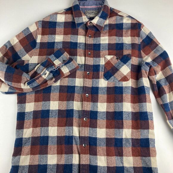 Flag & Anthem Other - Flag & Anthem Men’s L Flannel Shirt Plaid Button Down Blue Brown